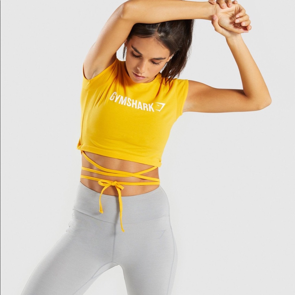 Gymshark Ribbon Capped Sleeve Crop Top